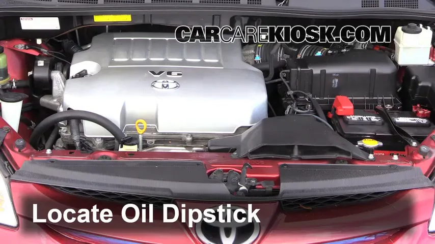 2008 Toyota Sienna CE 3.5L V6 Mini Passenger Van Oil Check Oil Level
